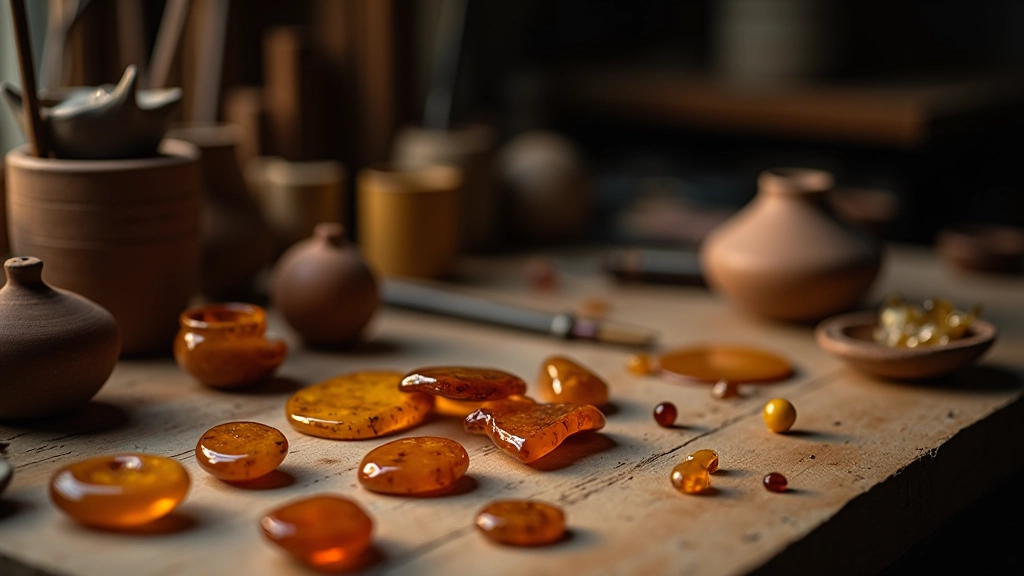 Handcrafted amber jewelry pieces