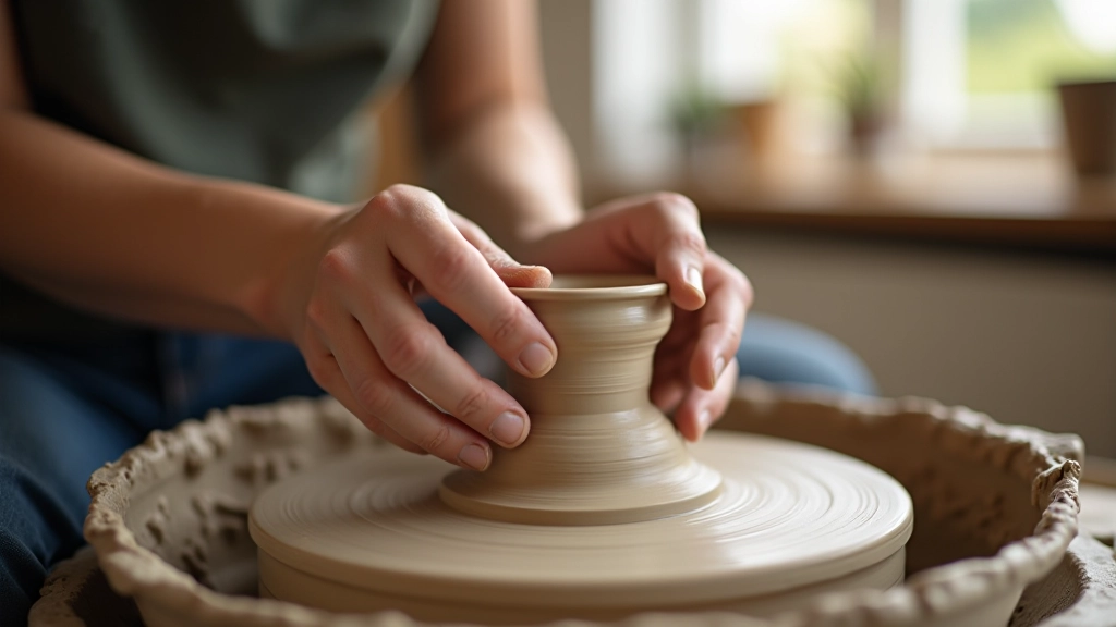 Pottery class in progress